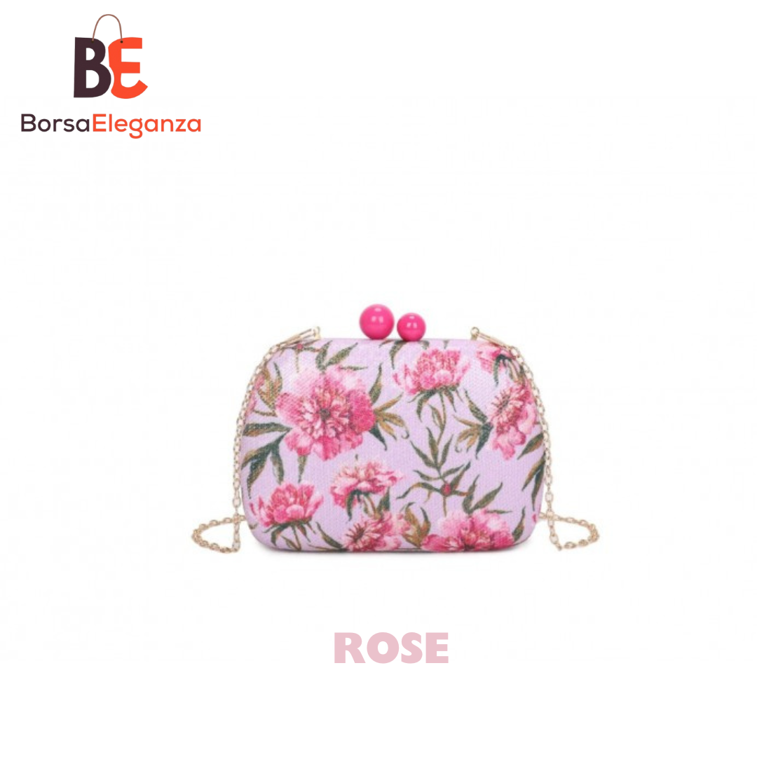 Potri floral print leatherette clutch bag